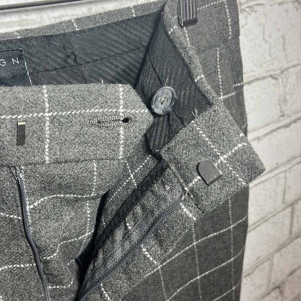 ASOS Design womans gray checkered casual dress pant - Picture 6 of 9